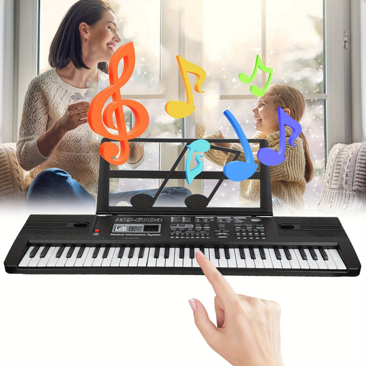 61-Key Portable Digital Music Electronic Organ