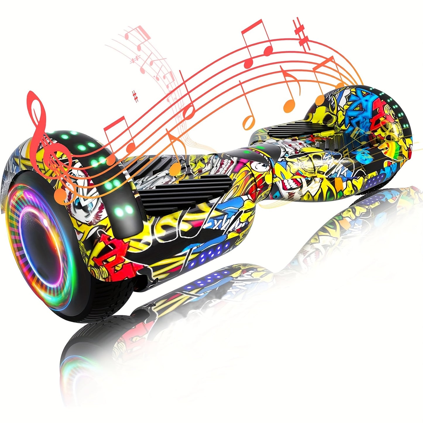 SIMATE 6.5" Hoverboard with Colorful LED Lights