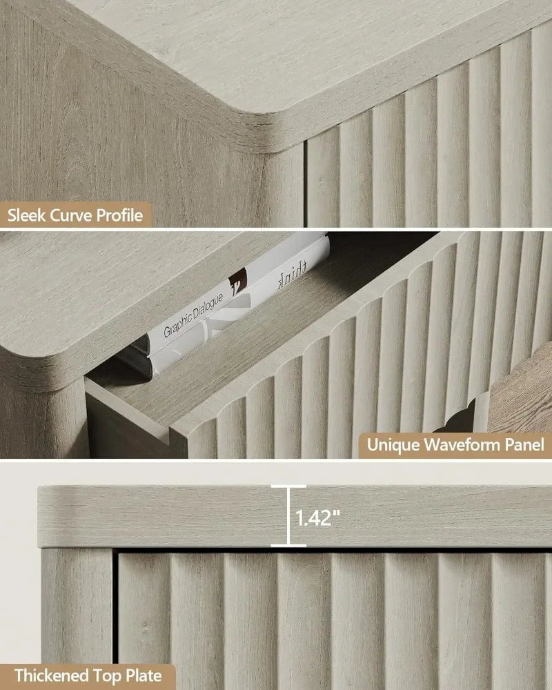 Night Stand with Drawer Storage Bed Side - Heidi Ho Your Wellness Pro