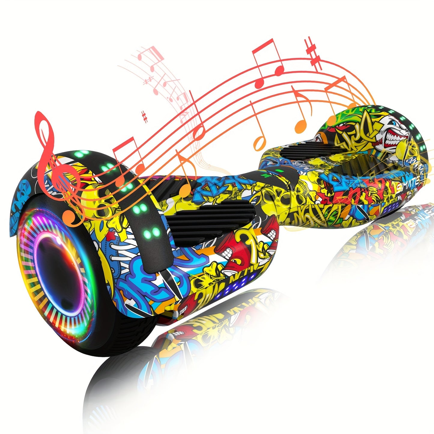 SIMATE 6.5" Hoverboard with Colorful LED Lights
