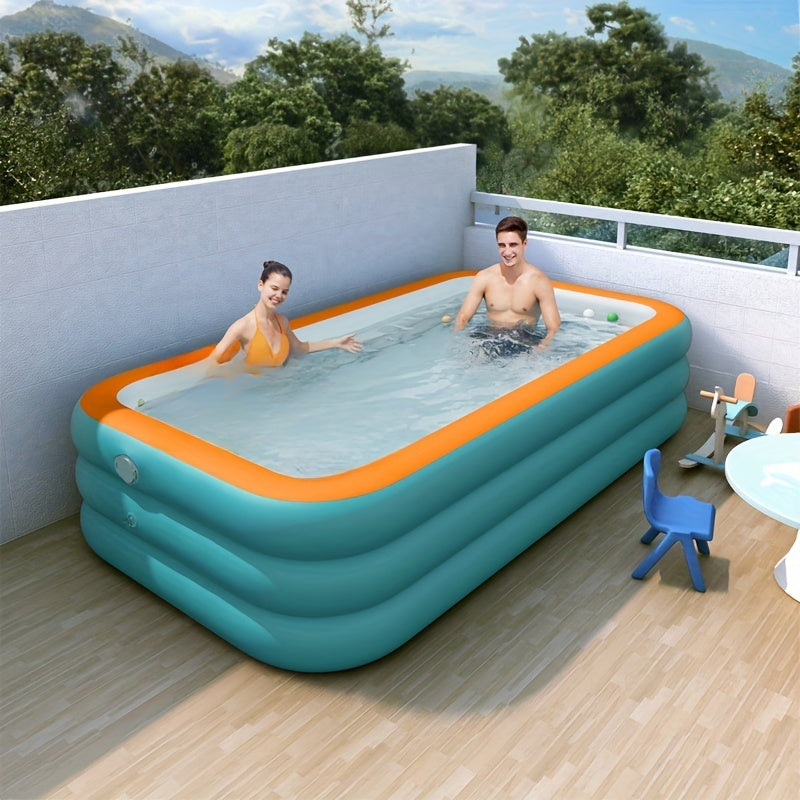 Stylish Inflatable Family Pool for Backyard