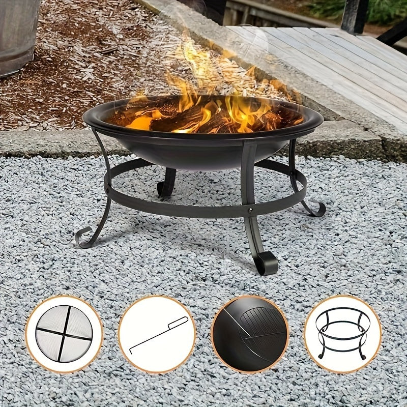 LUCKYERMORE 22'' Portable Fire Pit