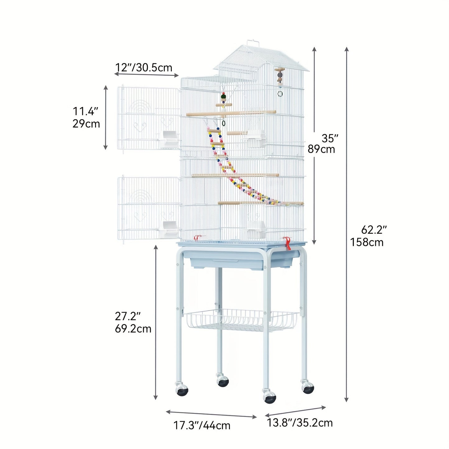 62 Inch Large Birdcage Parrot Cage