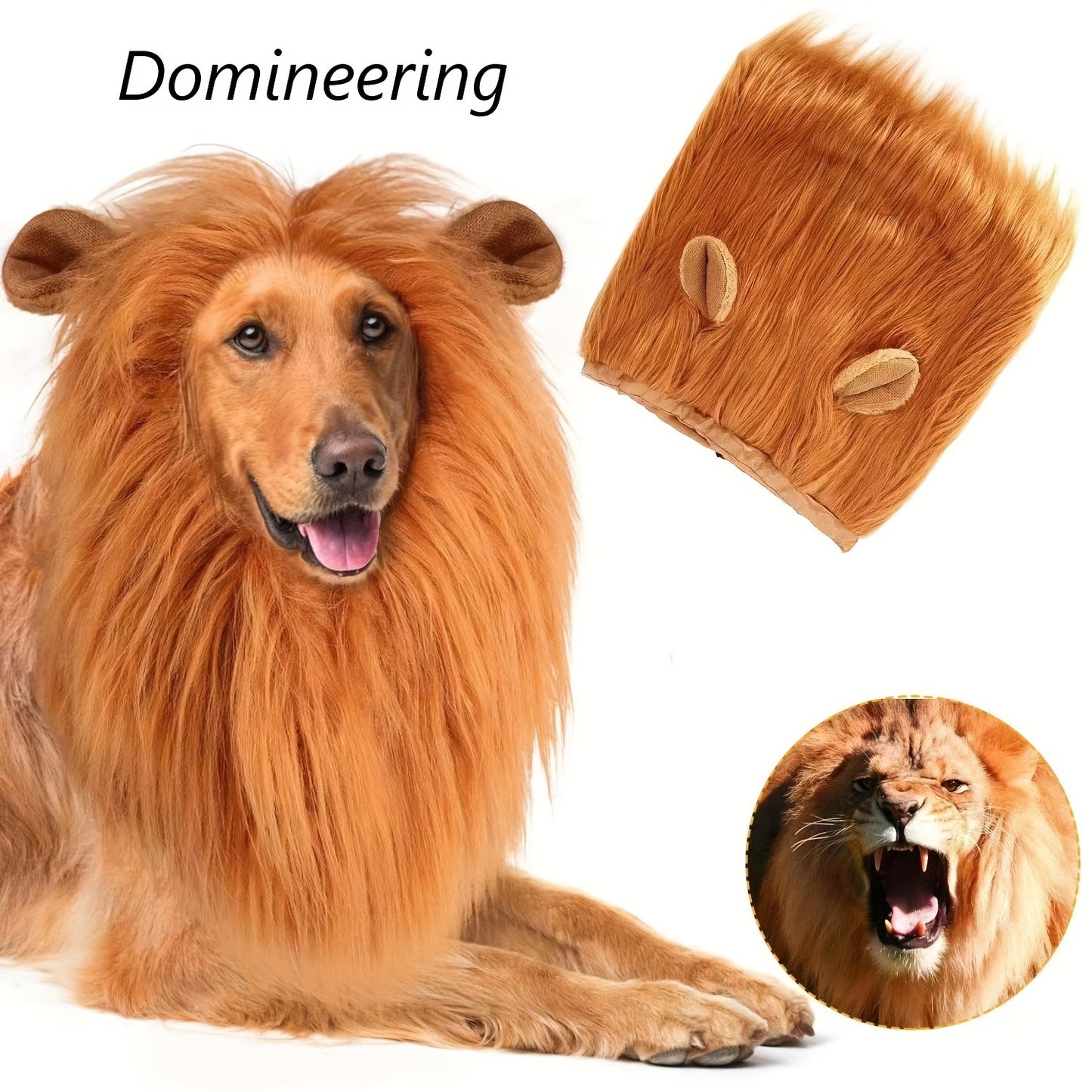 1pc Realistic Lion Mane Costume