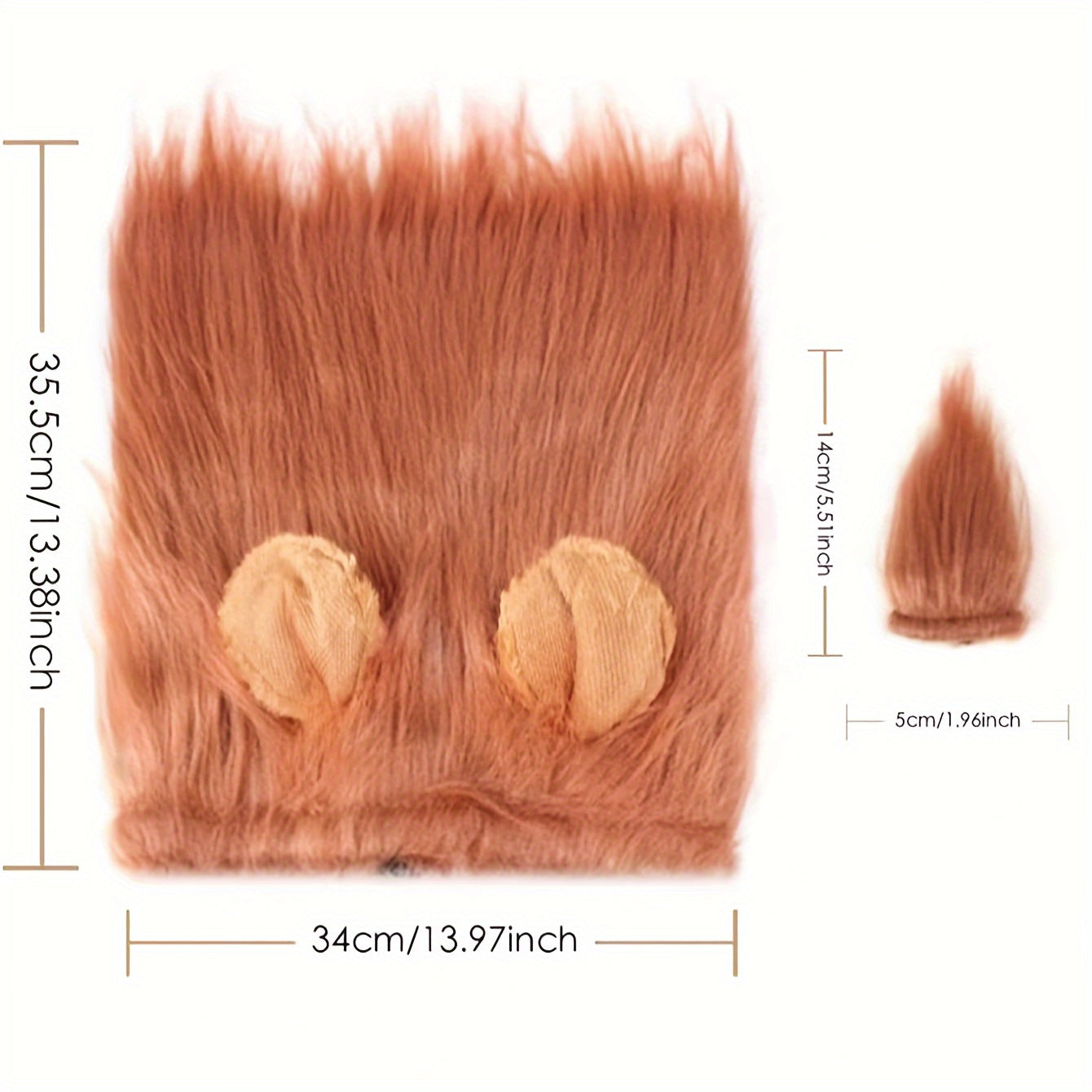 1pc Realistic Lion Mane Costume