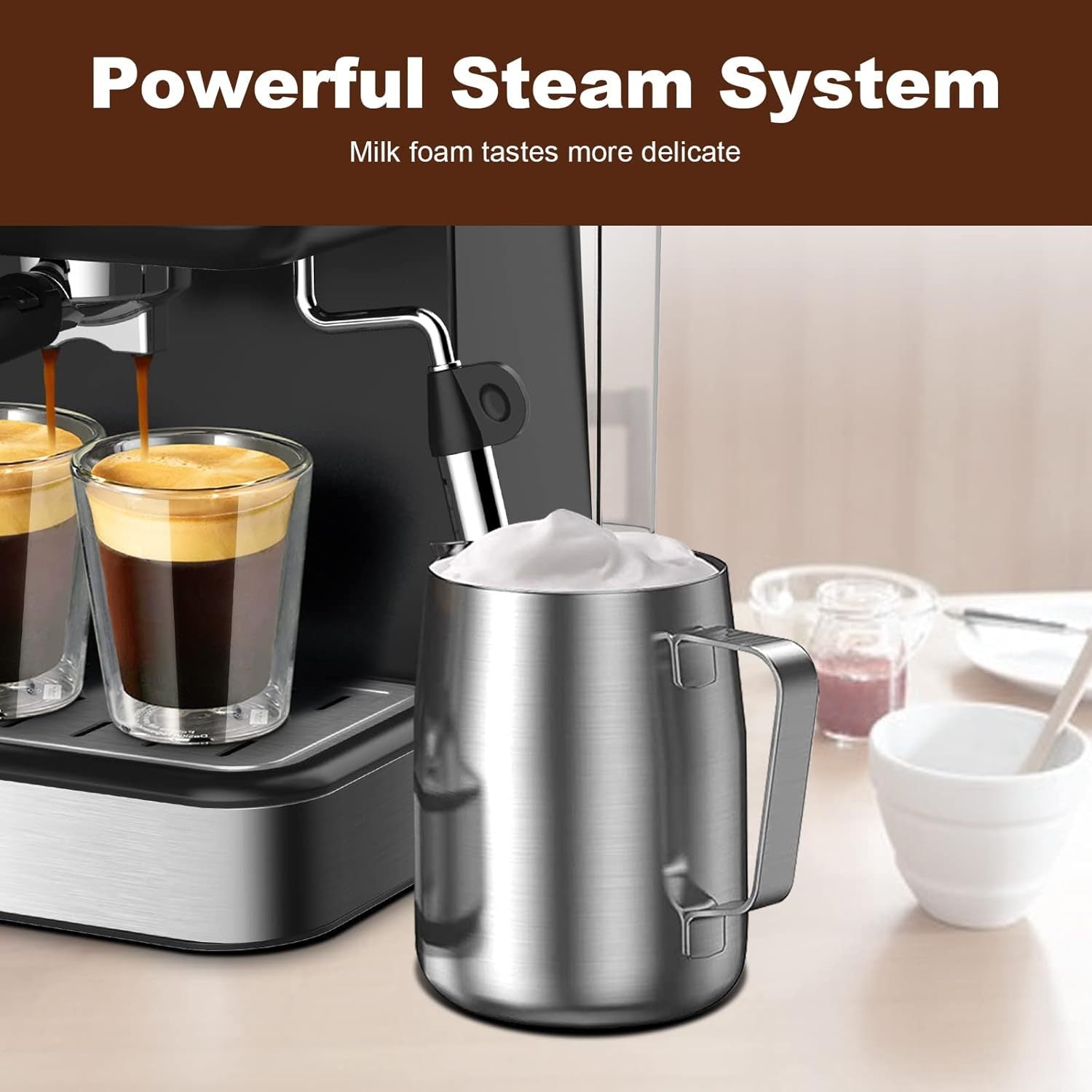 20 Bar Espresso Machine Cappuccino latte Maker - Heidi Ho Your Wellness Pro