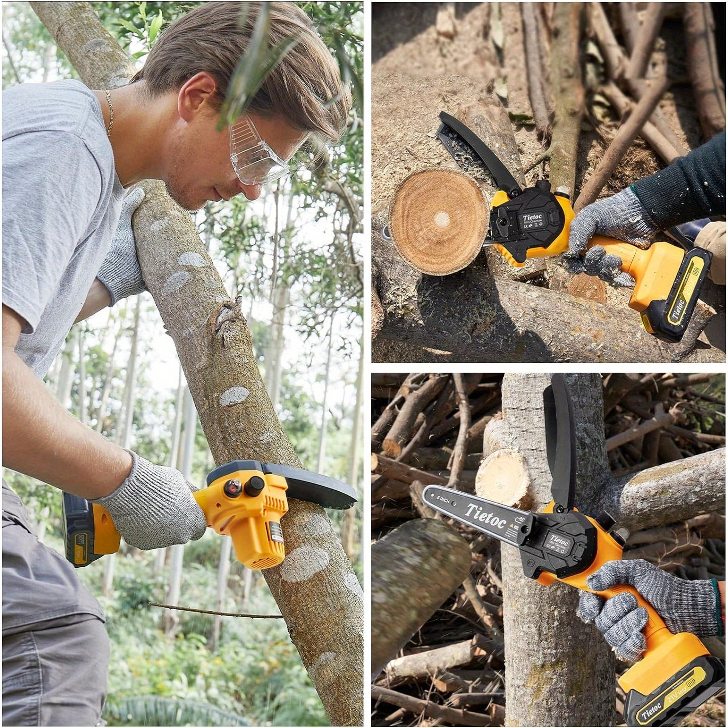 6-Inch 2023 UPGRADE Mini Cordless Chainsaw