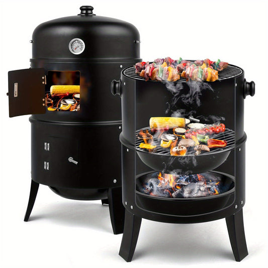 BBQ Charcoal Grill Outdoor Barbecue Pit Smoker