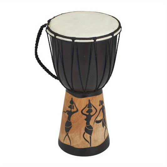 7" x 12" Brown Wood Handmade Djembe Drum