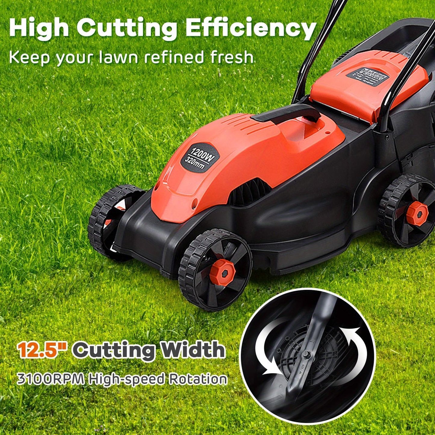 MAXMASS 12 Amp Electric Lawn Mower