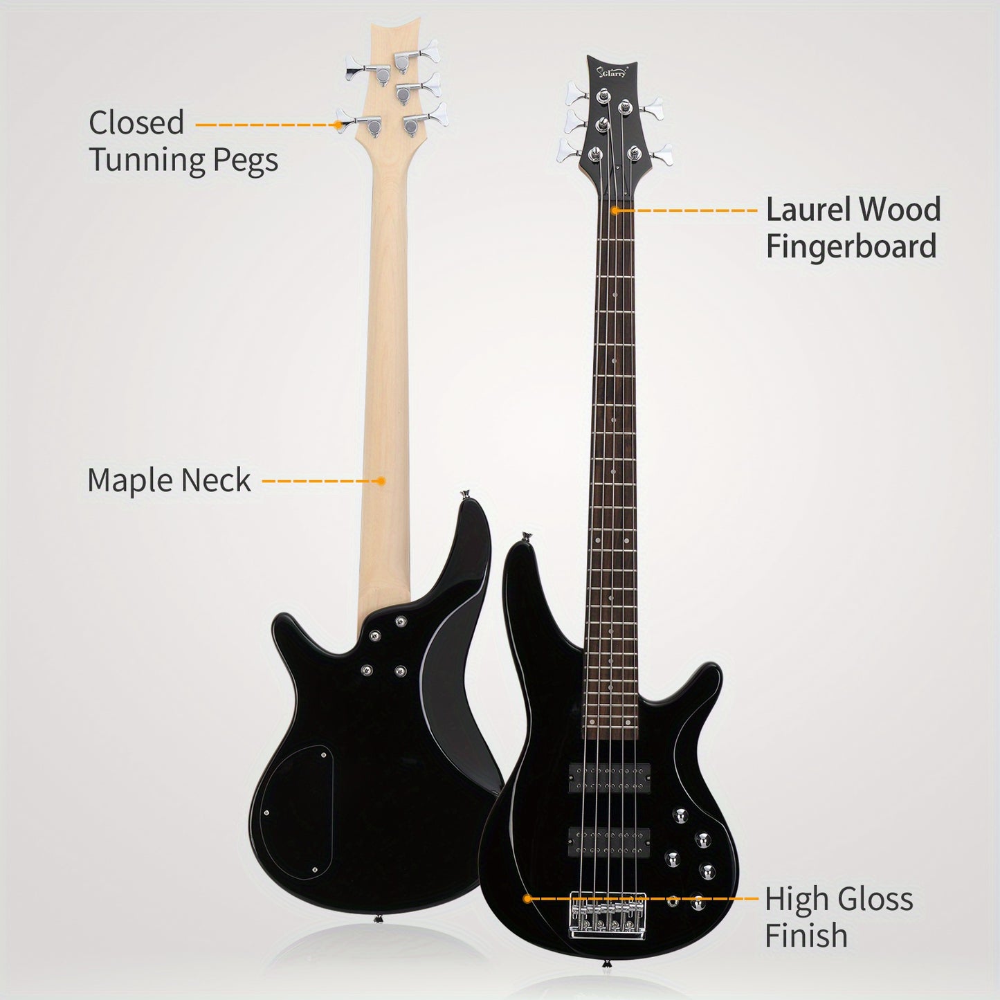 Laurel Wood Fingerboard Electric Bass Guitar