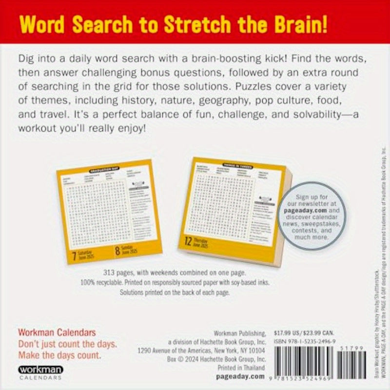 Brain Workout Word Search Page-A-Day