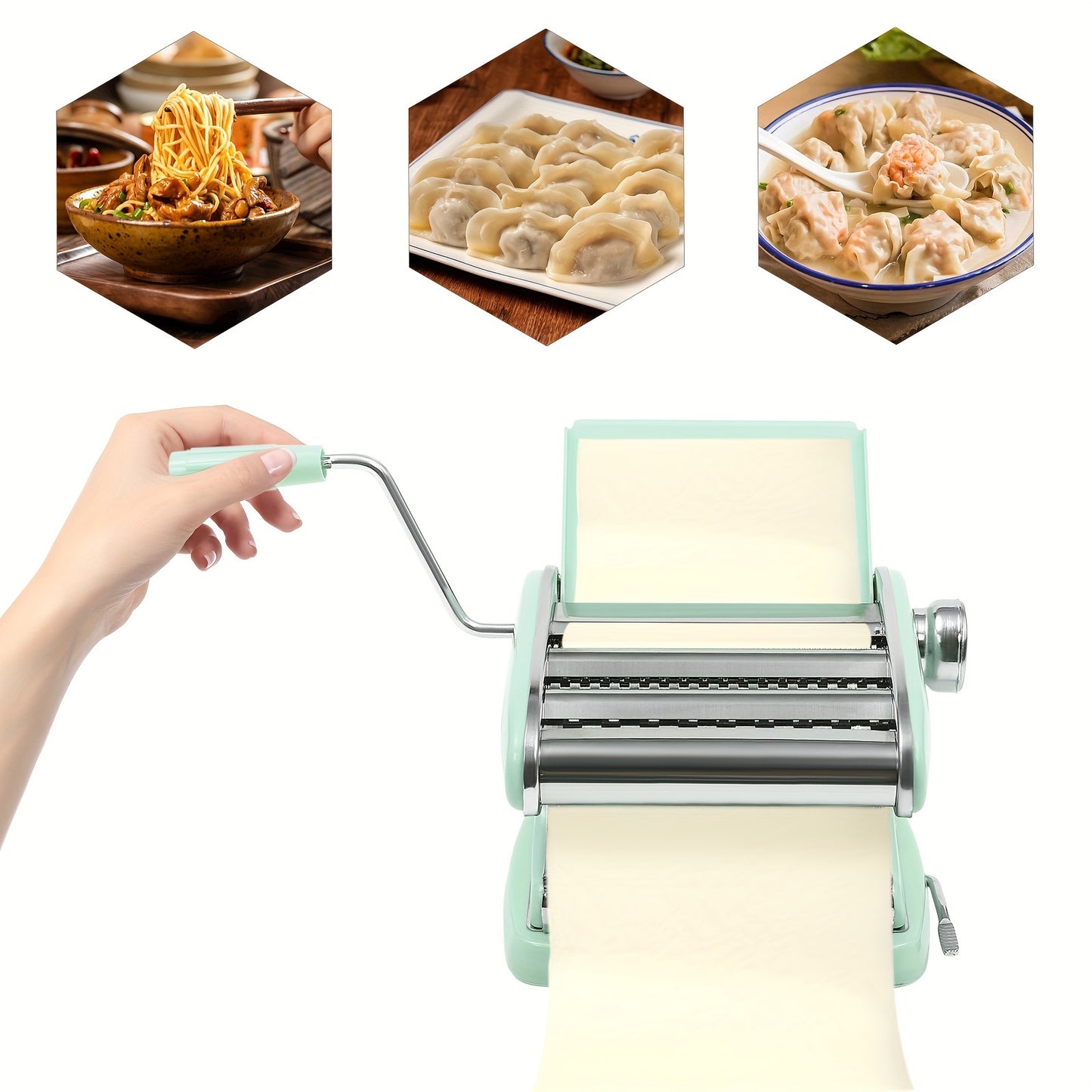 Pasta Maker Machine, With 6 Adjustable Thickness Settings