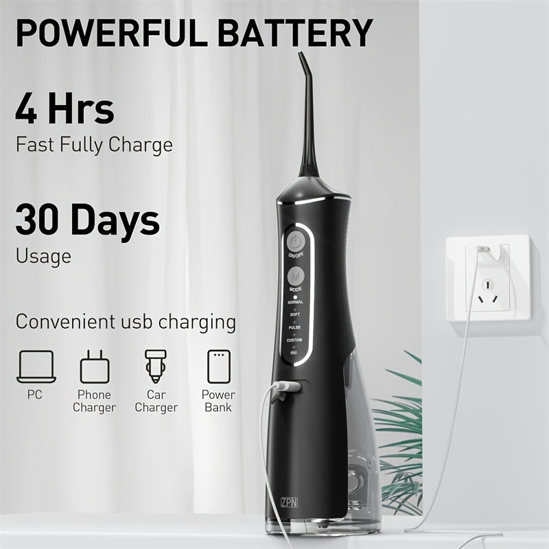 5-Tip Portable Rechargeable Water Flosser for Teeth