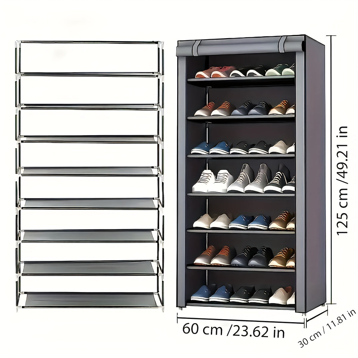 6/8/10 Layer Shoe Cabinet With Dust Cover