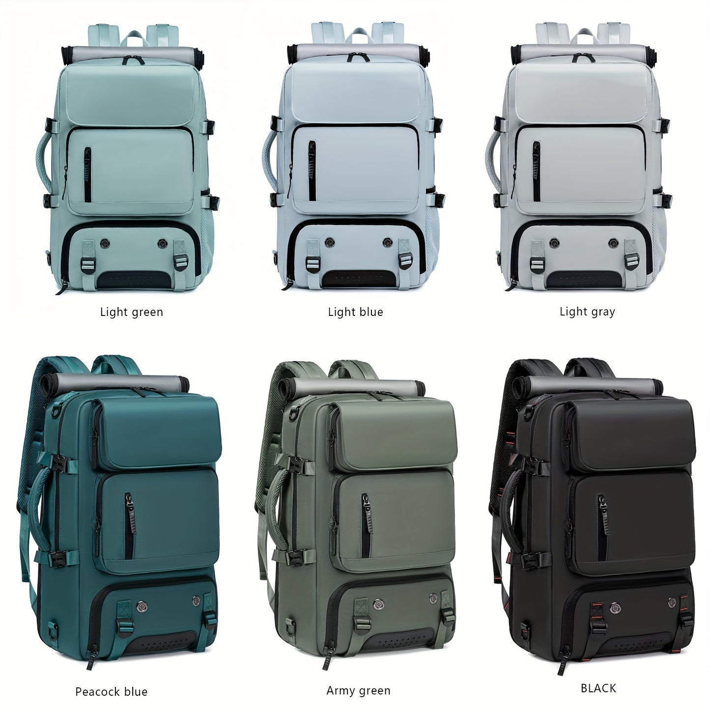 1pc Extra-Large Capacity Waterproof Laptop Backpack