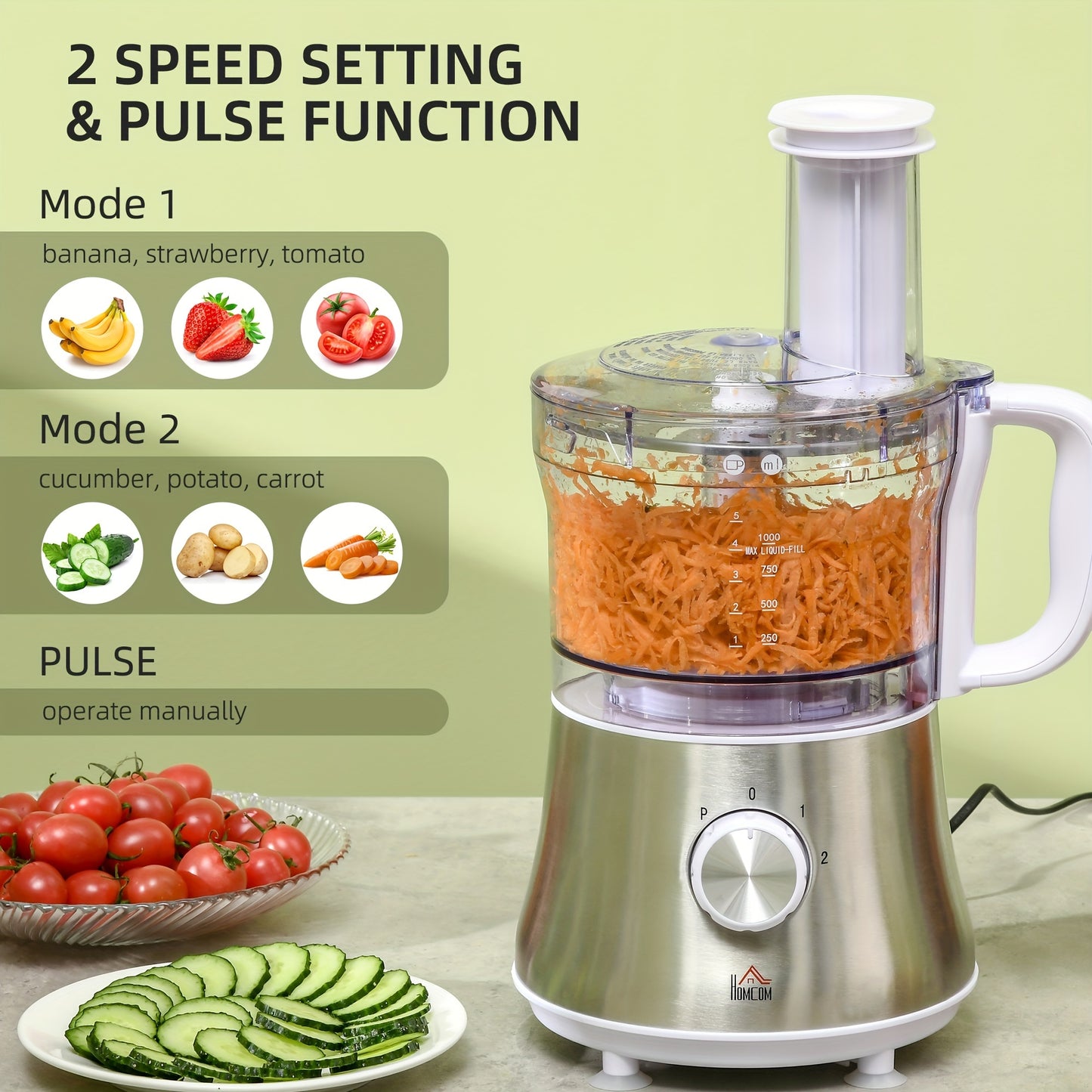 HOMCOM 2 in 1 Blender - Heidi Ho Your Wellness Pro