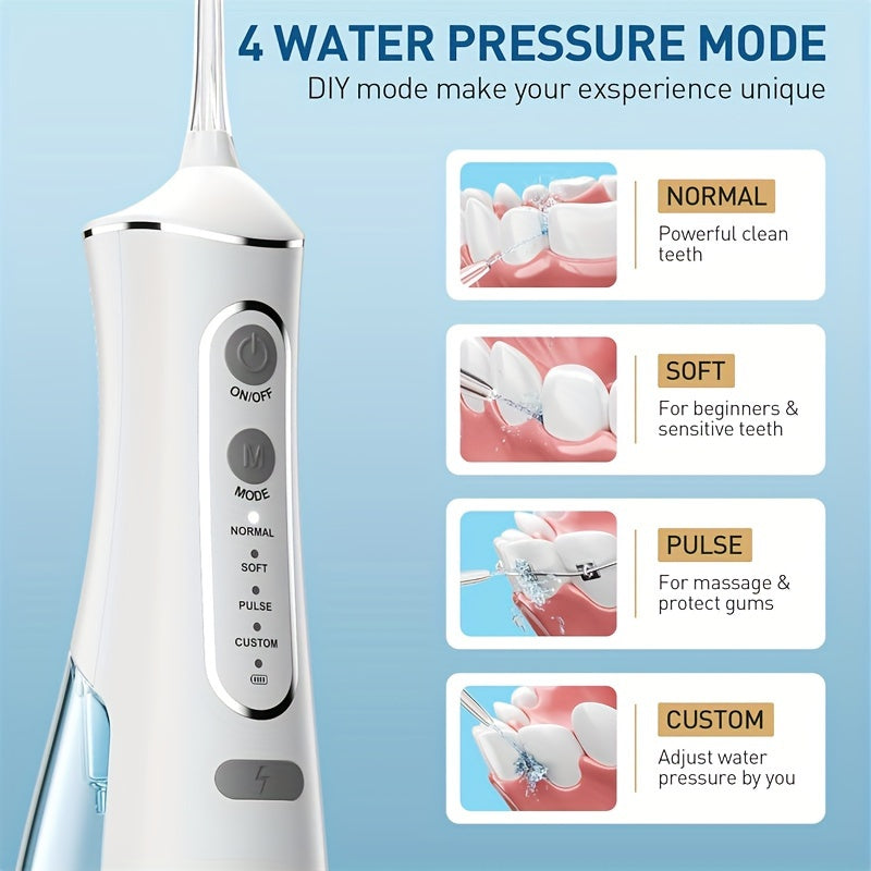 5-Tip Portable Rechargeable Water Flosser for Teeth