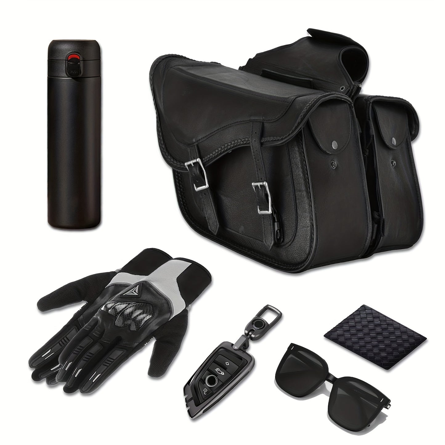 Motorcycle Saddle Bags Synthetic Leather