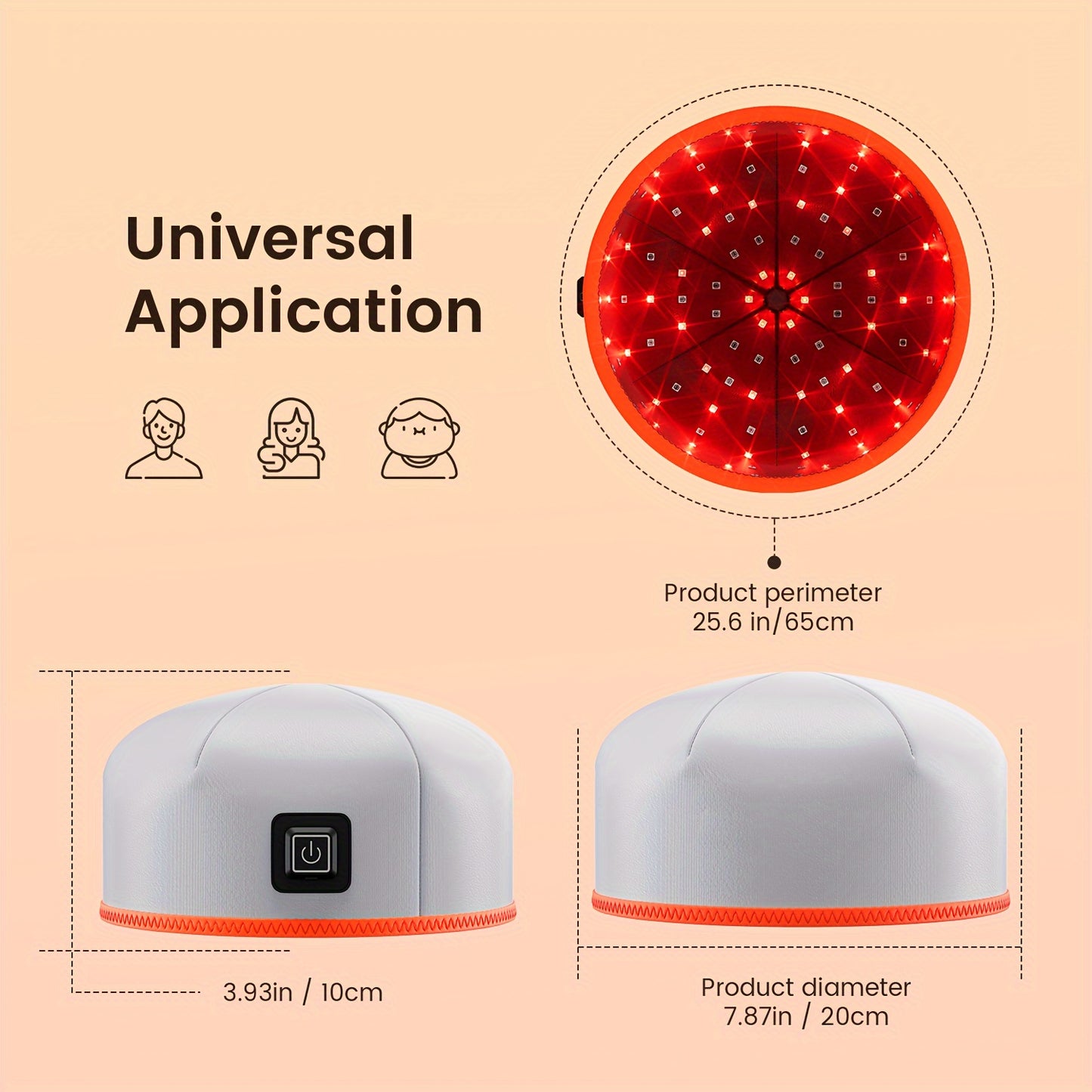 1PC Red Light Therapy Cap Led Infrared