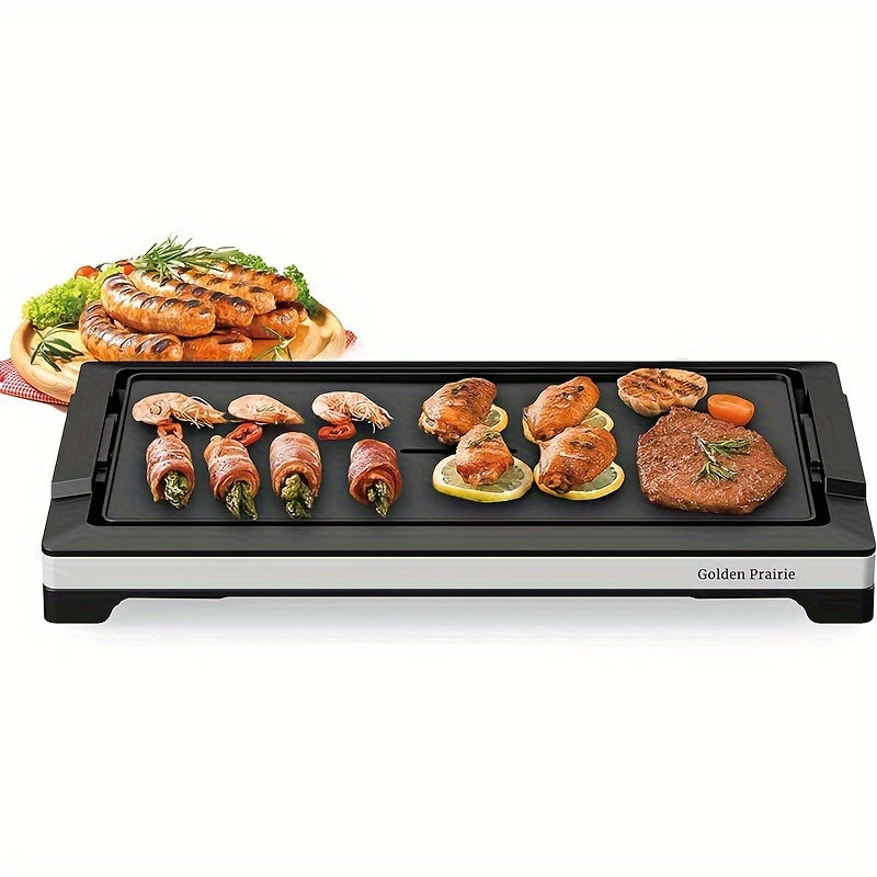 Powerful Electric Smokeless Indoor Grill - 1600W-1800W Fast Heat Up, 5-Level Temperature Control, Non-Stick Cooking Surface, Dishwasher Safe, Removable Water Tray, Cool-Touch Handles, Easy Cleaning, Space-Saving Design, Perfe