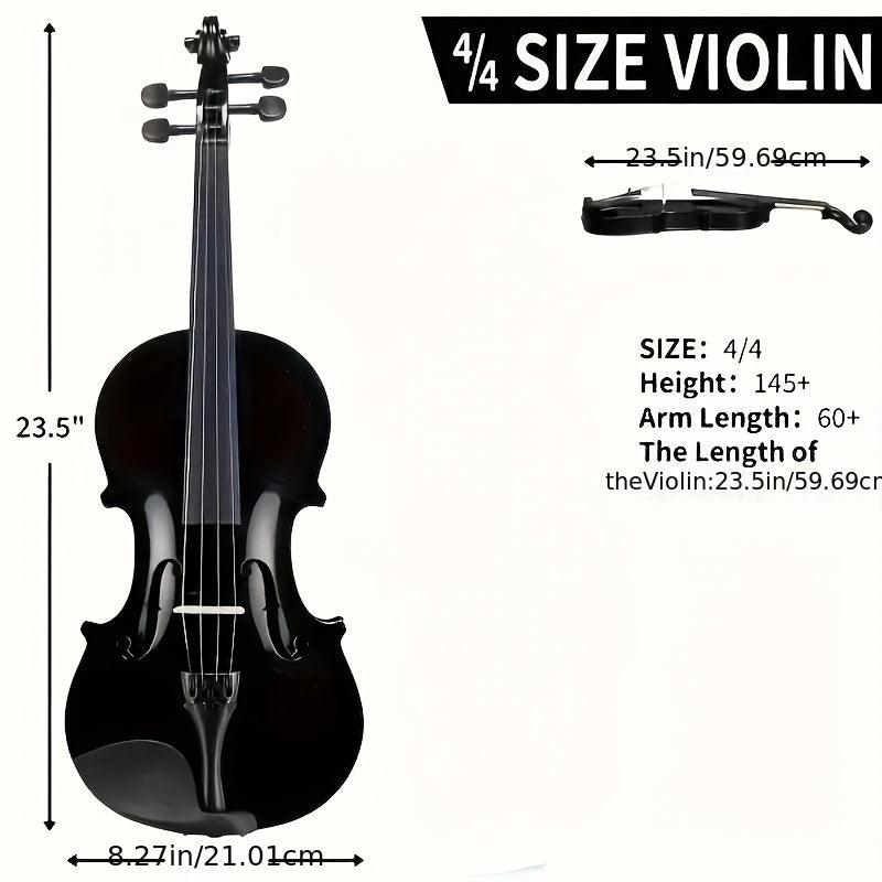 Full-Size 4/4 Violin - High-Quality Basswood