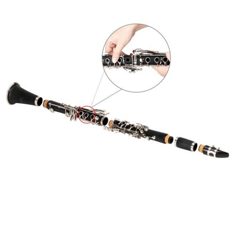 17 Keys Flat B Black Clarinet with Two Mouthpieces