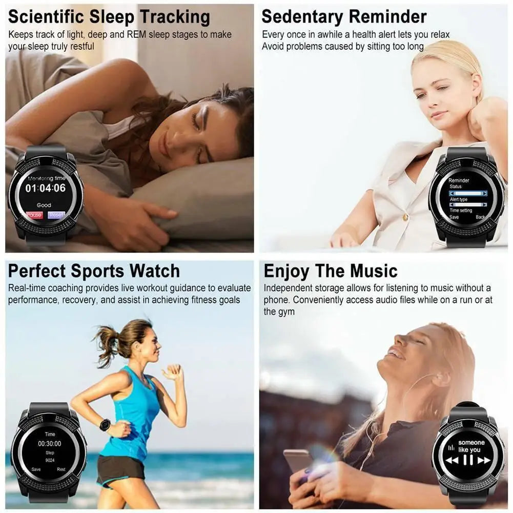 Men Sport Smart Watch Fitness Android - Heidi Ho Your Wellness Pro