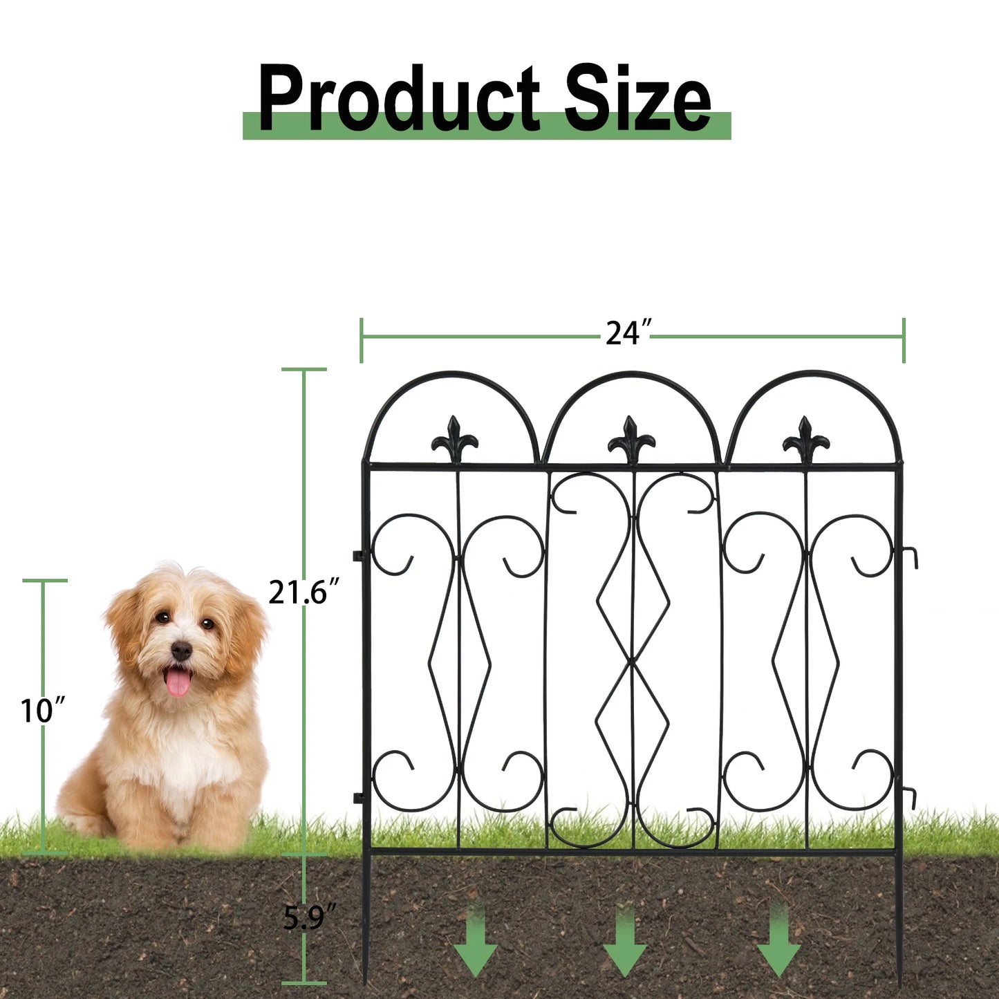 Large Decorative Garden Fence Outdoor - Heidi Ho Your Wellness Pro