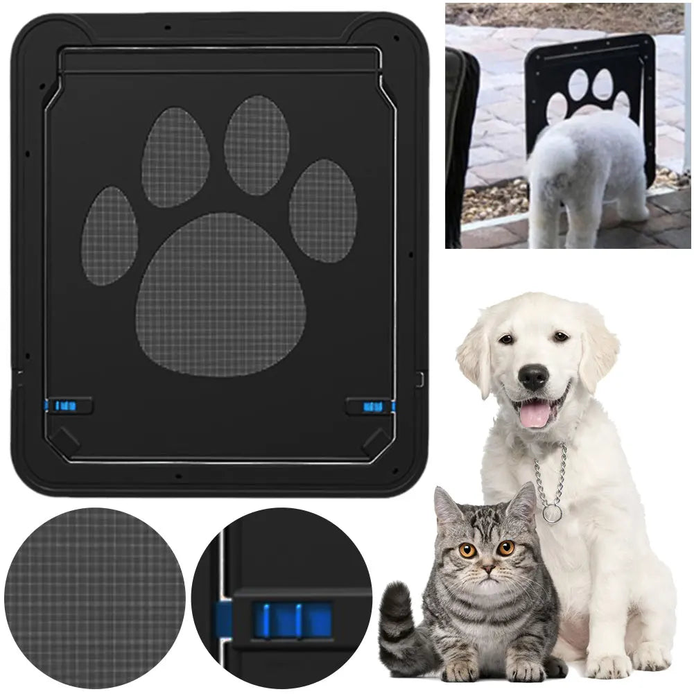 Pet Door Anti Bite Outdoor Dogs Cats Window Gate Outdoor Function Gates & Ramps Window Safety Self-Closing Flap Gate - Heidi Ho Your Wellness Pro