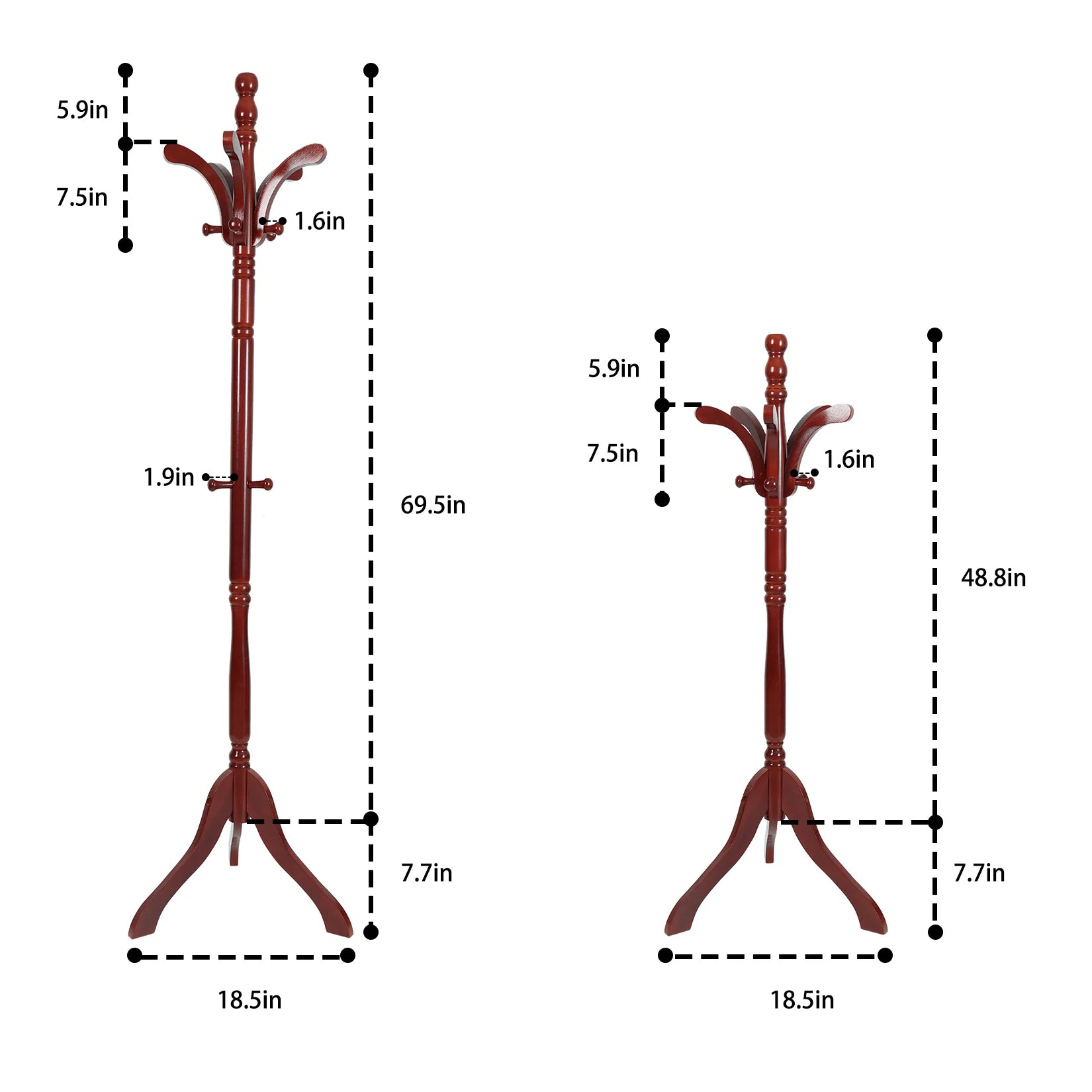 Wooden Coat Rack Stand - Heidi Ho Your Wellness Pro