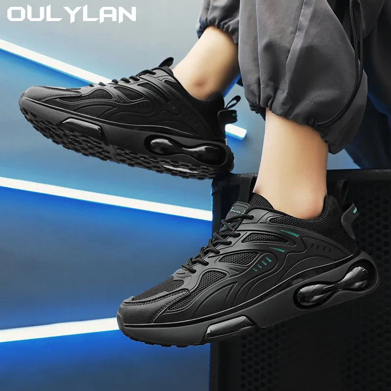 Oulylan Black Shoes Men Casual Sneakers - Heidi Ho Your Wellness Pro