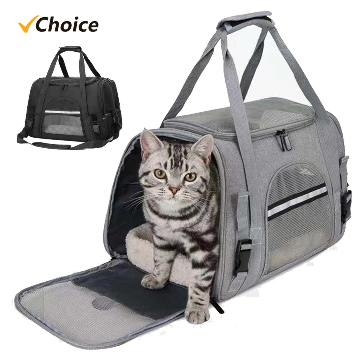 New Adjustable Convenient Spacious Soft-Sided Pet Carrier Backpack - Comfortable for Small Dogs and Cats on Long Journeys - Effo - Heidi Ho Your Wellness Pro