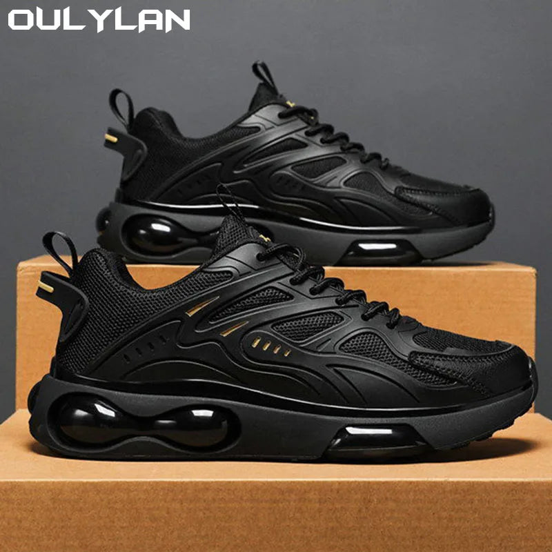 Oulylan Black Shoes Men Casual Sneakers - Heidi Ho Your Wellness Pro