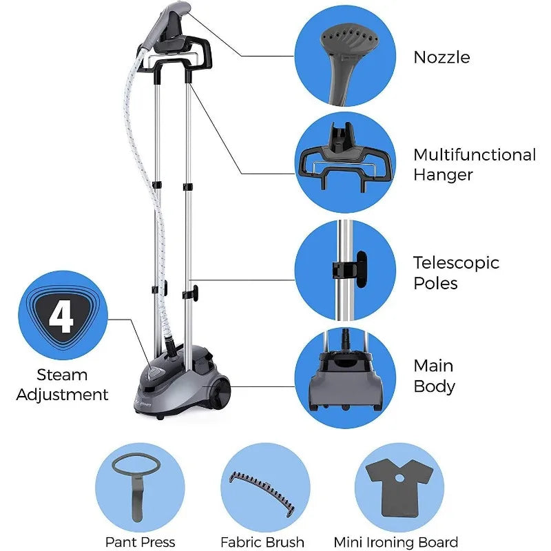 PurSteam Standing Garment Steamer with Wheels - Heidi Ho Your Wellness Pro