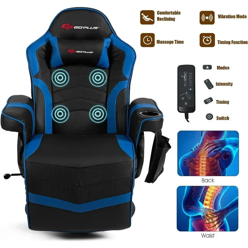 Gaming Recliner Massage  with Footrest . - Heidi Ho Your Wellness Pro