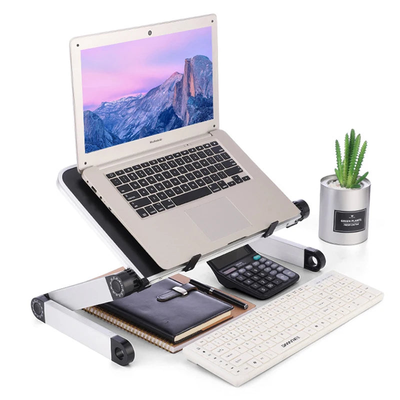 Adjustable Aluminum Alloy Folding Laptop Stand. - Heidi Ho Your Wellness Pro