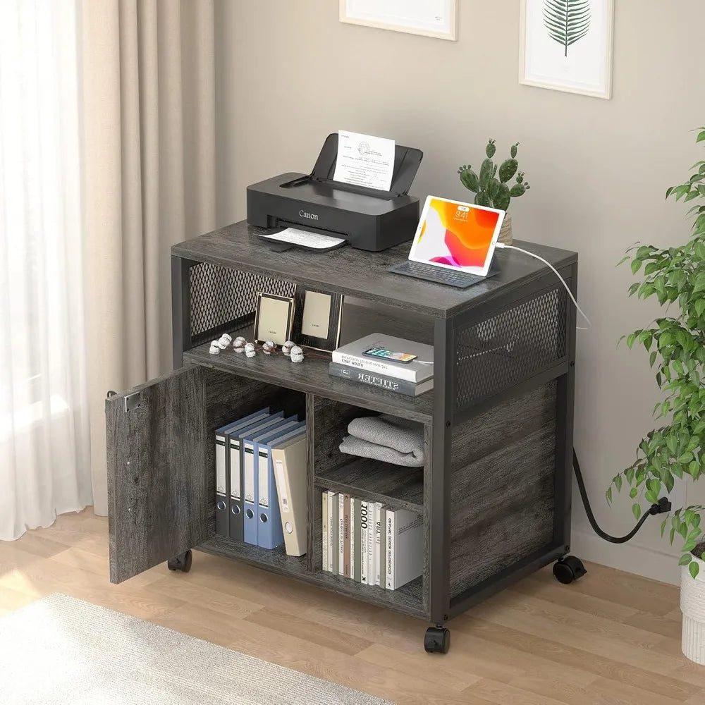 Office Filing Cabinets with Socket and USB - Heidi Ho Your Wellness Pro