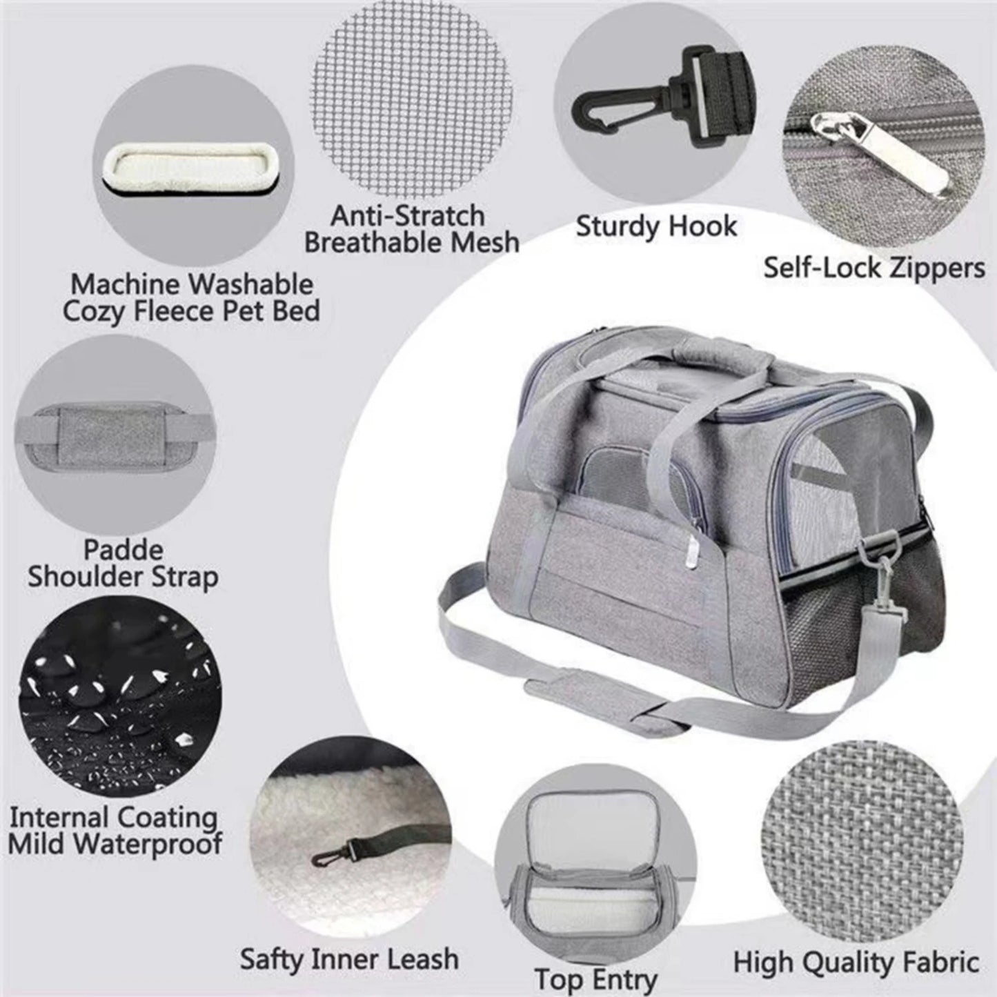 New Adjustable Convenient Spacious Soft-Sided Pet Carrier Backpack - Comfortable for Small Dogs and Cats on Long Journeys - Effo - Heidi Ho Your Wellness Pro