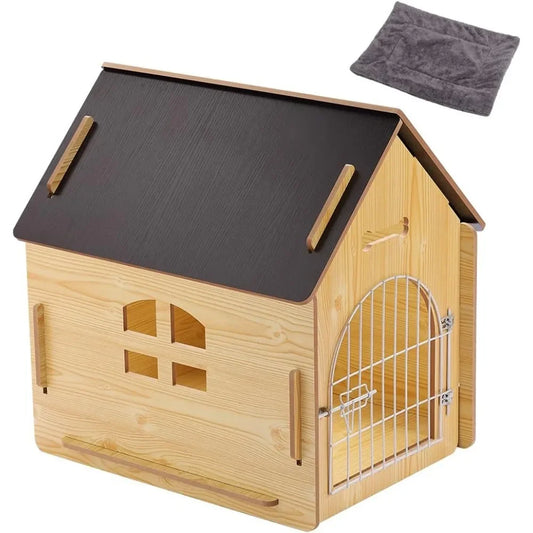 Wooden Pet House With Roof for Dogs - Heidi Ho Your Wellness Pro