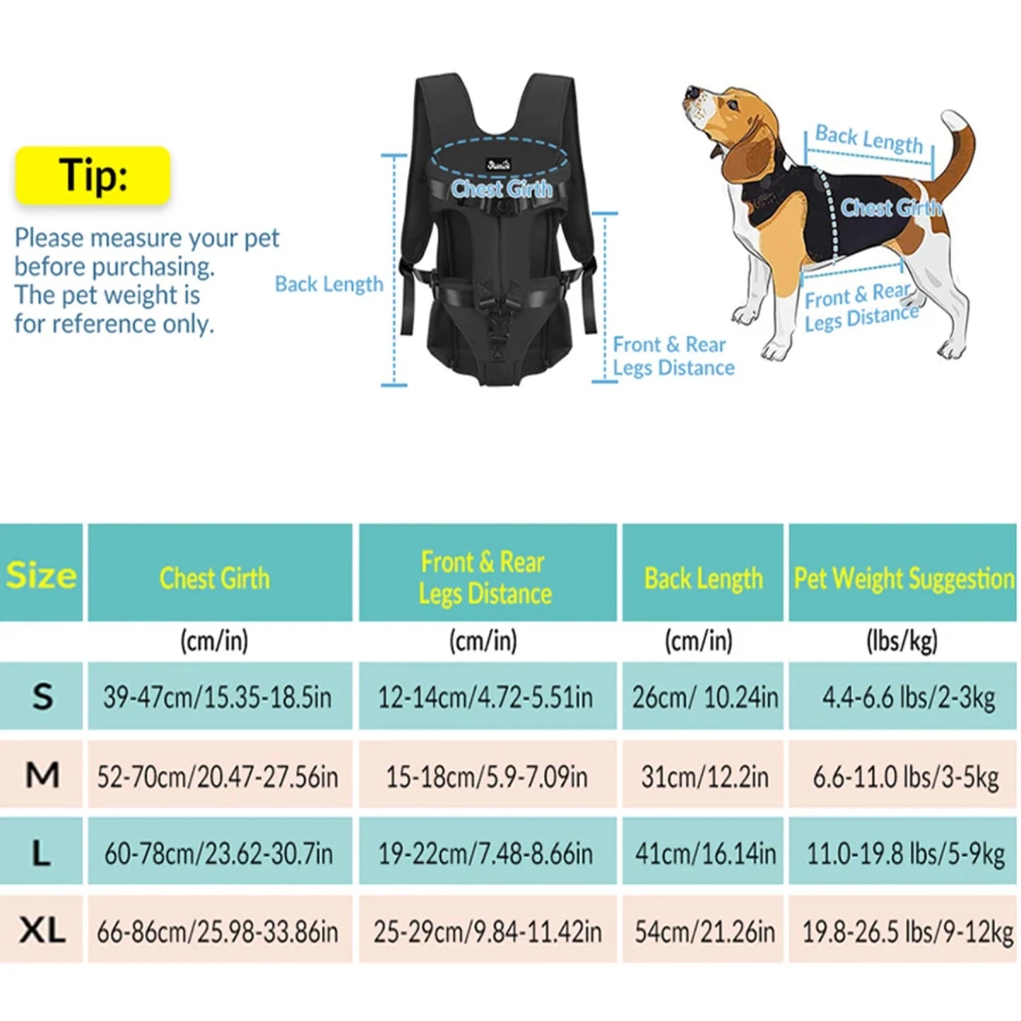 Front Travel Pet Backpack Carrier for Small Medium Dogs - Heidi Ho Your Wellness Pro