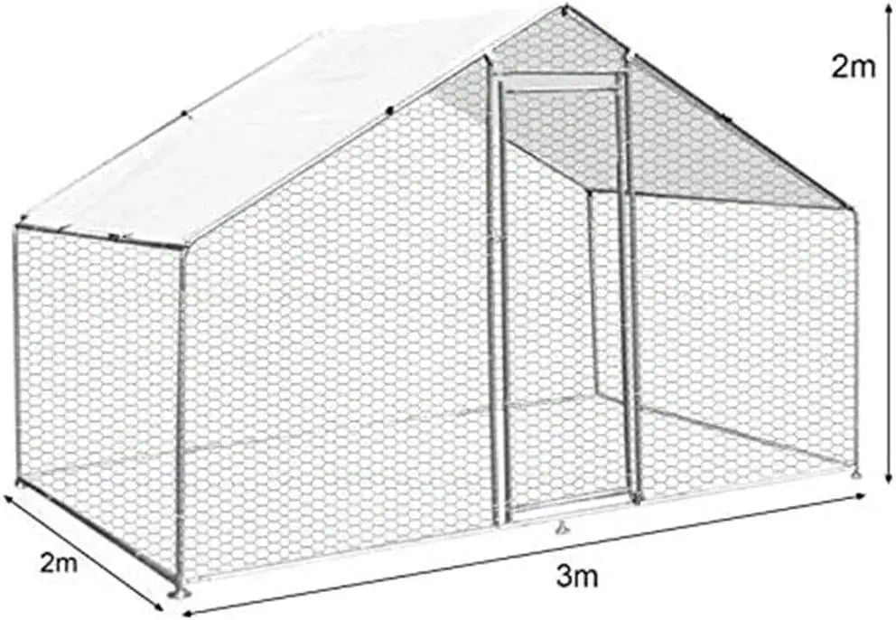 Large Chicken Coop Walk-in Metal - Heidi Ho Your Wellness Pro