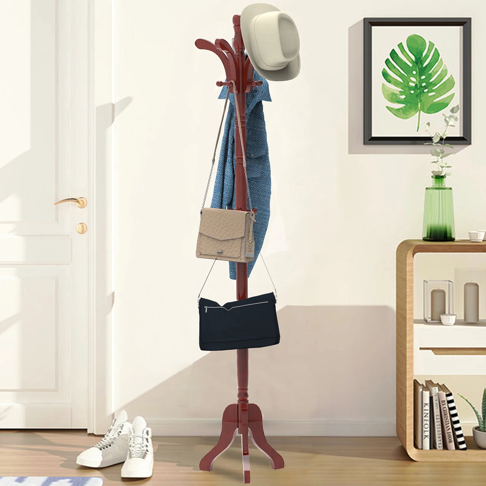 Wooden Coat Rack Stand - Heidi Ho Your Wellness Pro