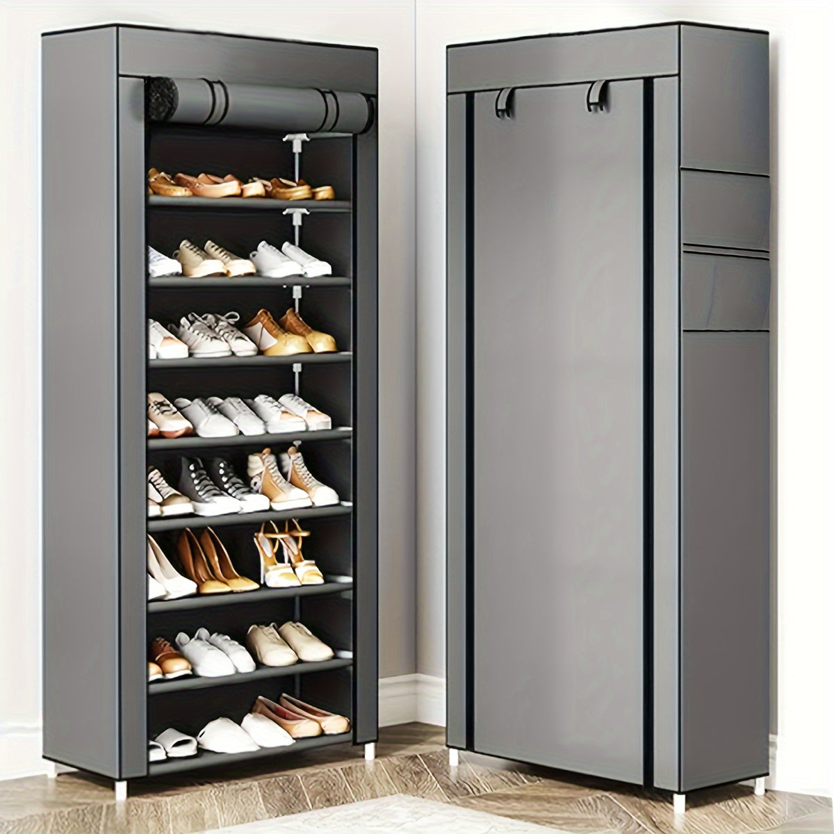 6/8/10 Layer Shoe Cabinet With Dust Cover