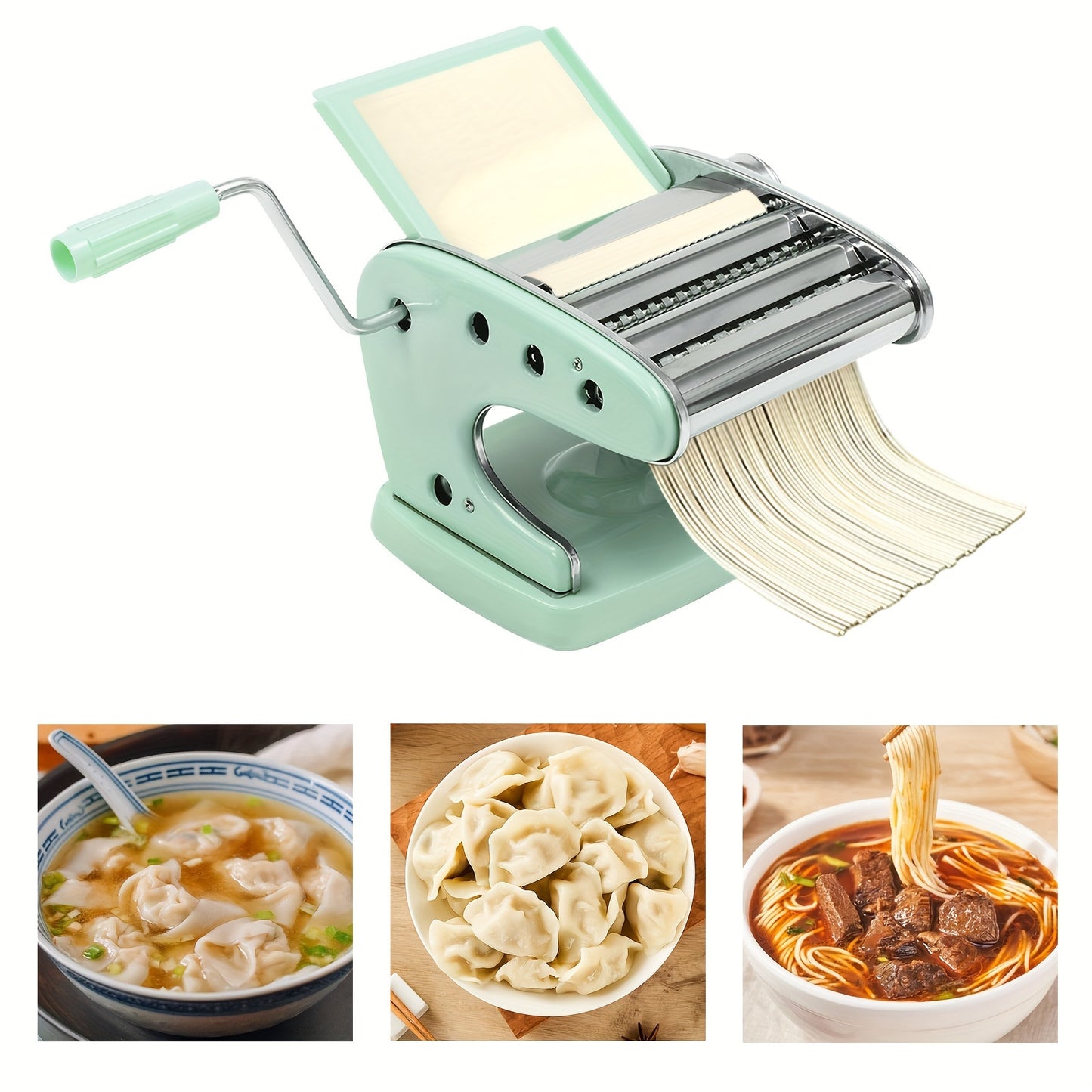 Pasta Maker Machine, With 6 Adjustable Thickness Settings