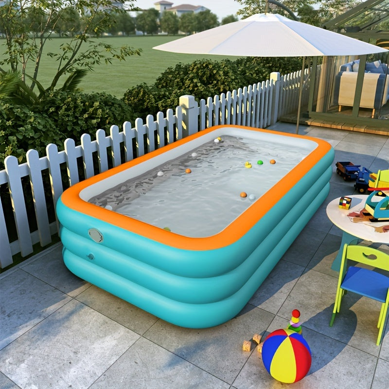 Stylish Inflatable Family Pool for Backyard