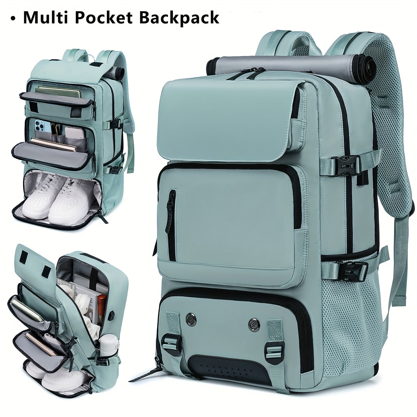 1pc Extra-Large Capacity Waterproof Laptop Backpack