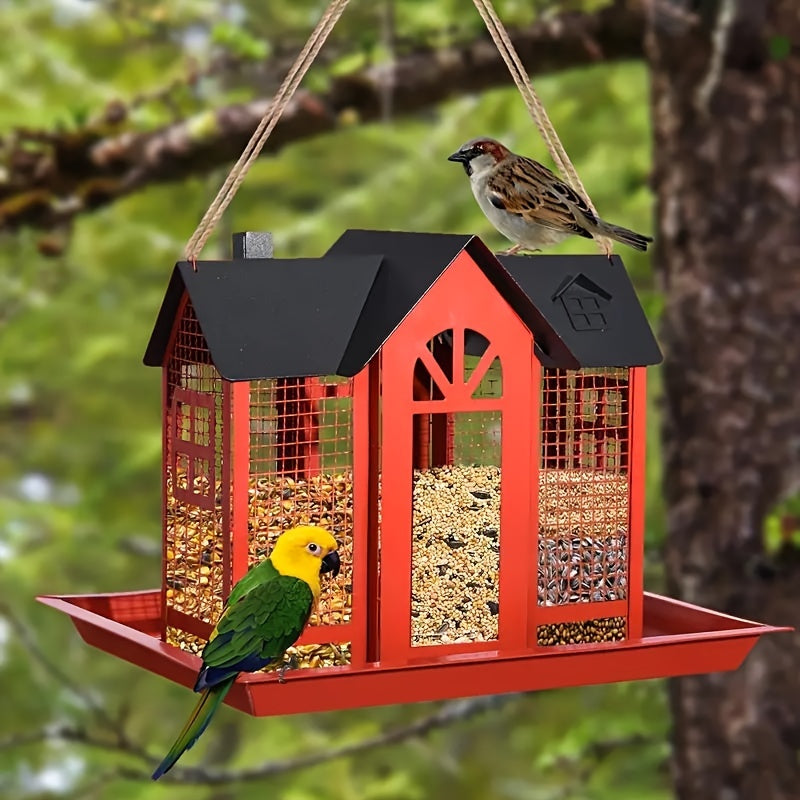 Large Capacity Triple Feeder Bird Feeder House