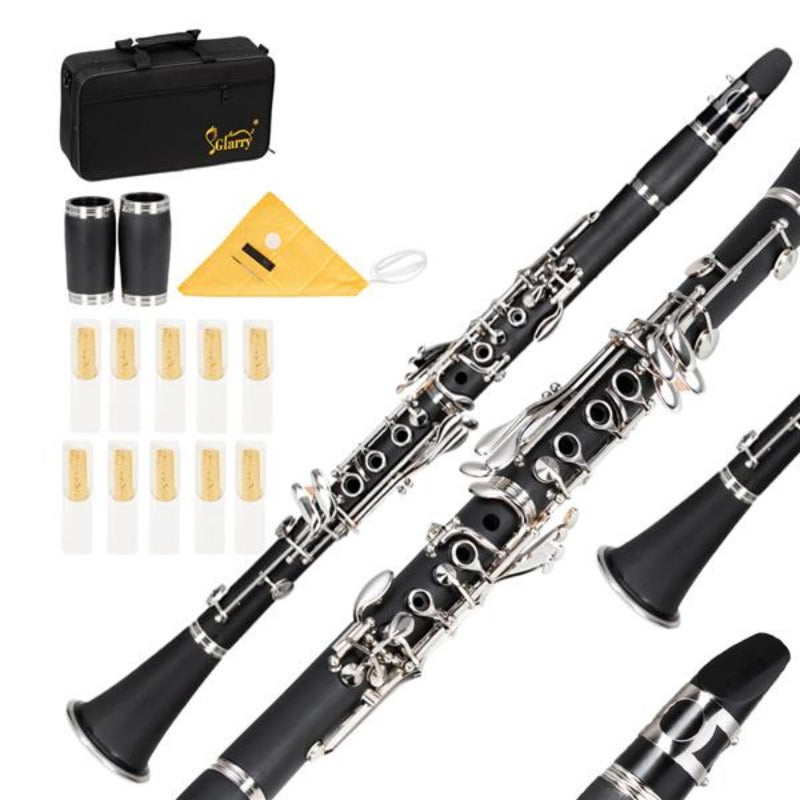 17 Keys Flat B Black Clarinet with Two Mouthpieces