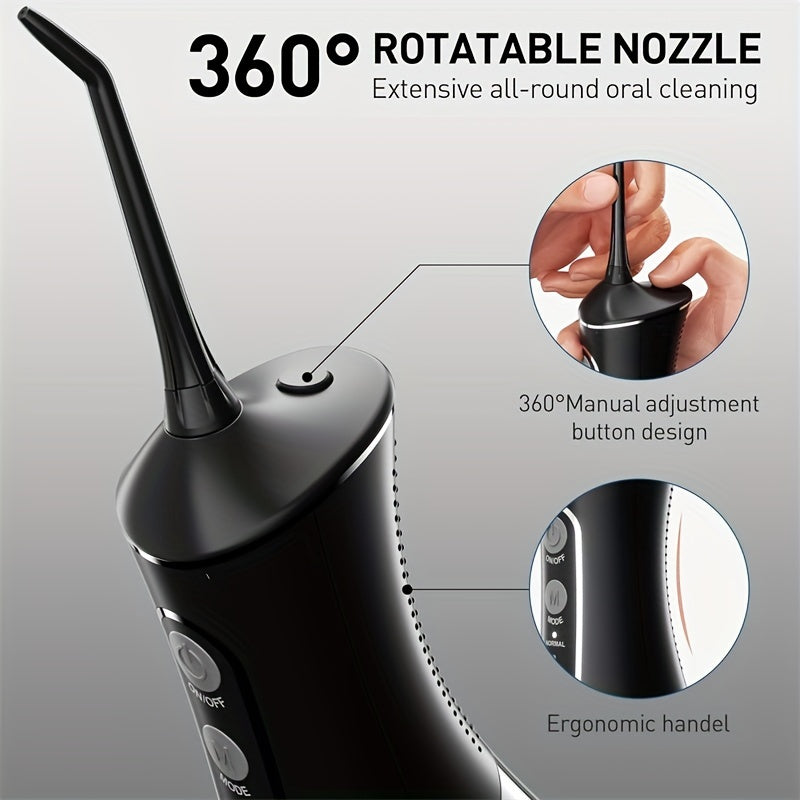 5-Tip Portable Rechargeable Water Flosser for Teeth